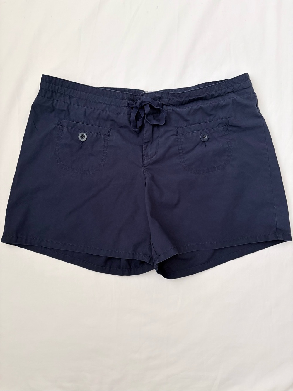 Gap Blue Cotton Drawstring Utility Shorts Women's Size 10